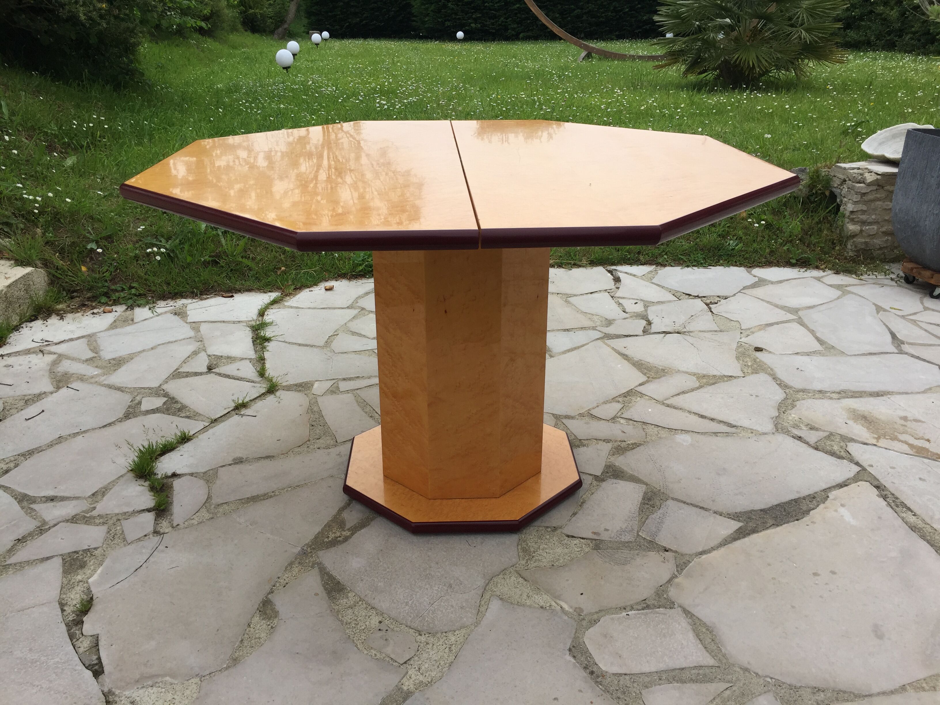 Table vintage en sycomore de Mario Sabot 1970