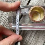 Paire de bougeoirs cristal Schneider en forme de pirogue