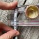 Paire de bougeoirs cristal Schneider en forme de pirogue