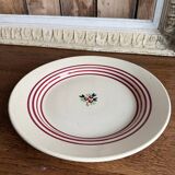 Plat rond plat terre de fer Gien