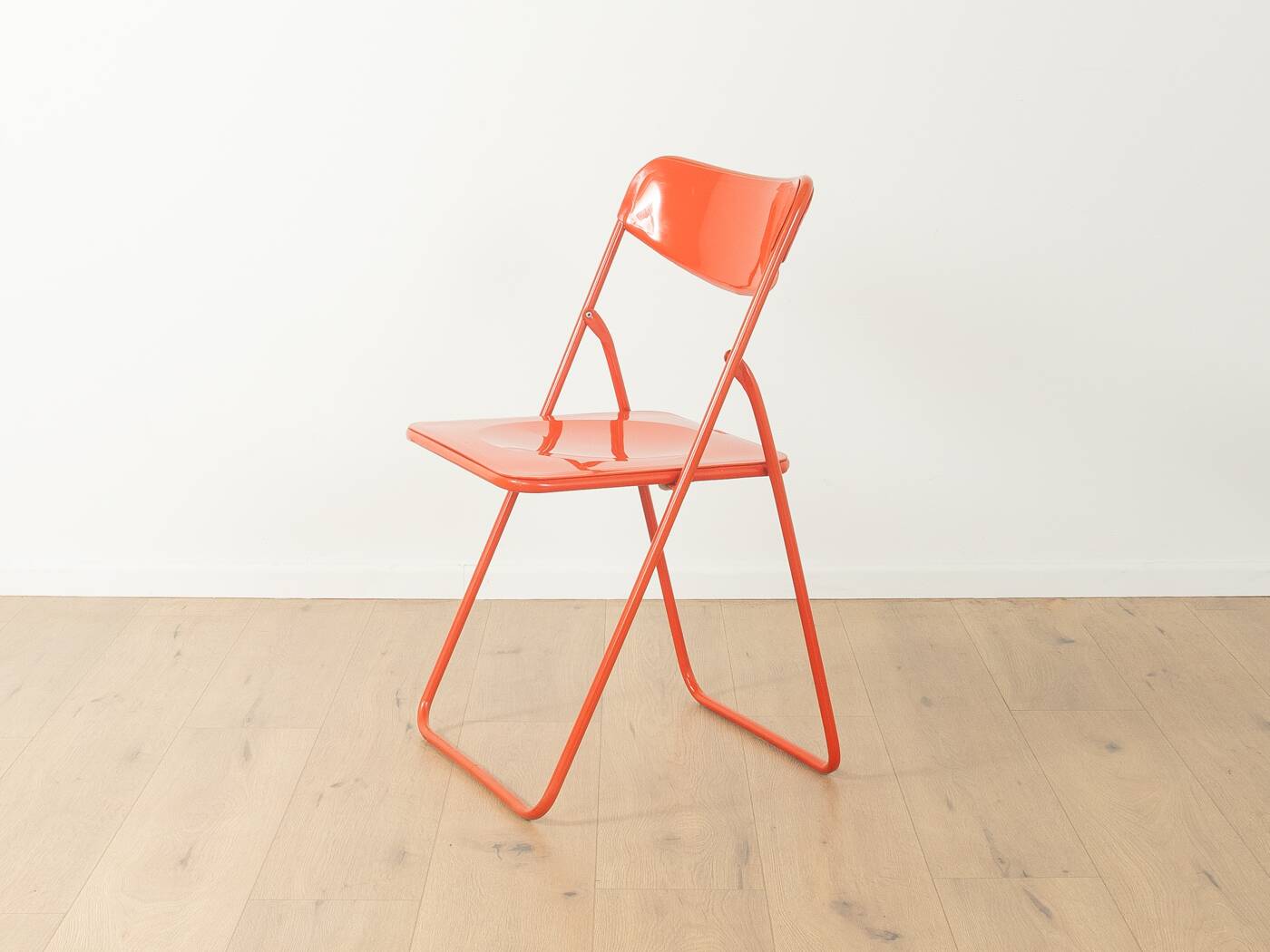 Timeless TED folding chairs by Niels Gammelgaard for IKEA from the 1970s in red (set of 4)