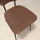 Vintage metal chairs with brass tips, Italy, 1950s-1960s.