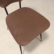 Vintage metal chairs with brass tips, Italy, 1950s-1960s.