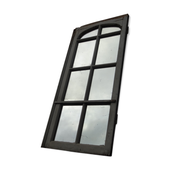 Miroir au mercure trompe l’œil fenêtre 19eme,