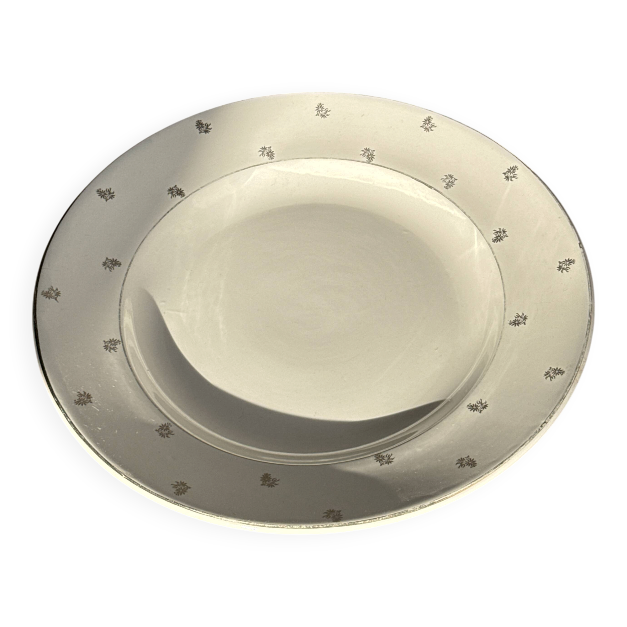 Circular plate model Nico gold Digoin Sarreguemines D30.5