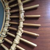 Vintage rattan sun mirror 70/80 47cm