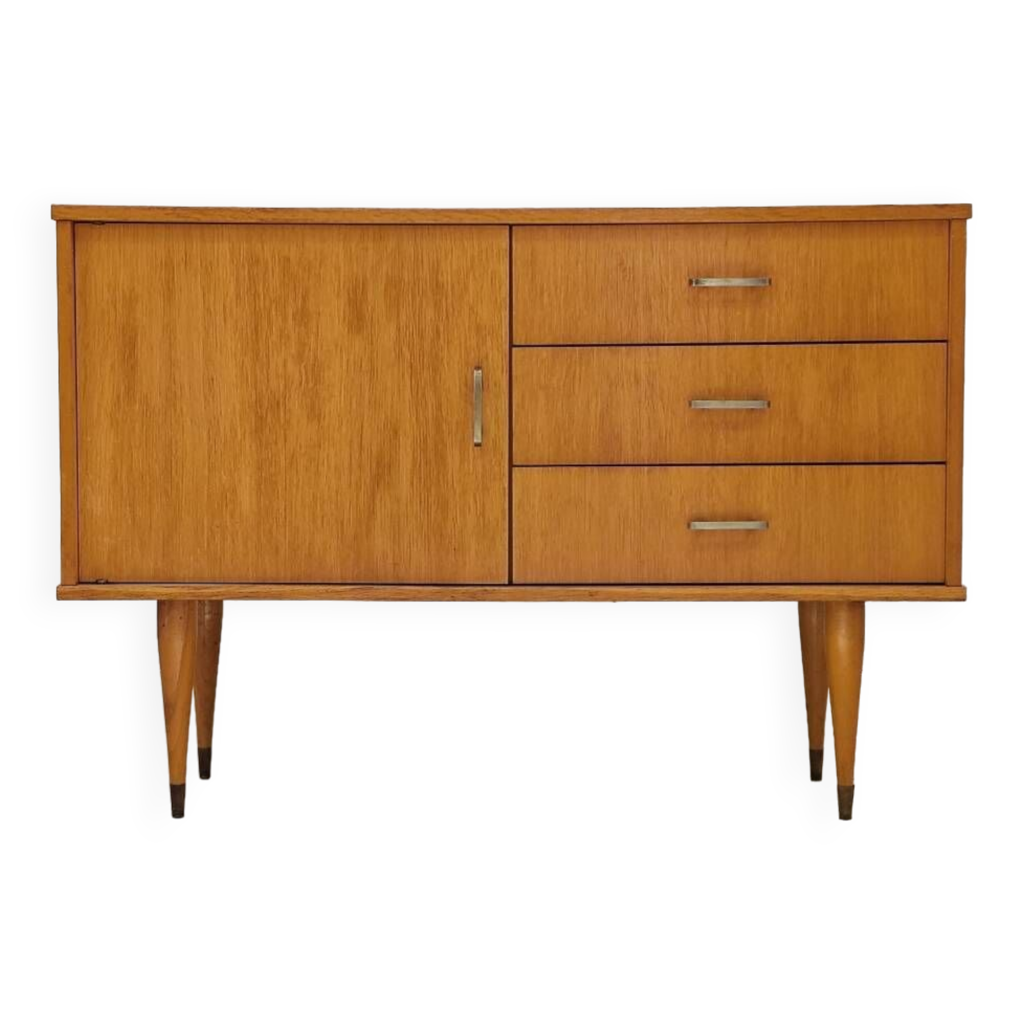 Petit Buffet / Commode style scandinave vintage en bois France 1970