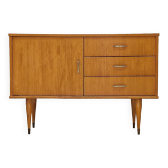 Small vintage Scandinavian style sideboard / chest of drawers in wood France 1970