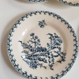 6 Gien plates from the 19th century