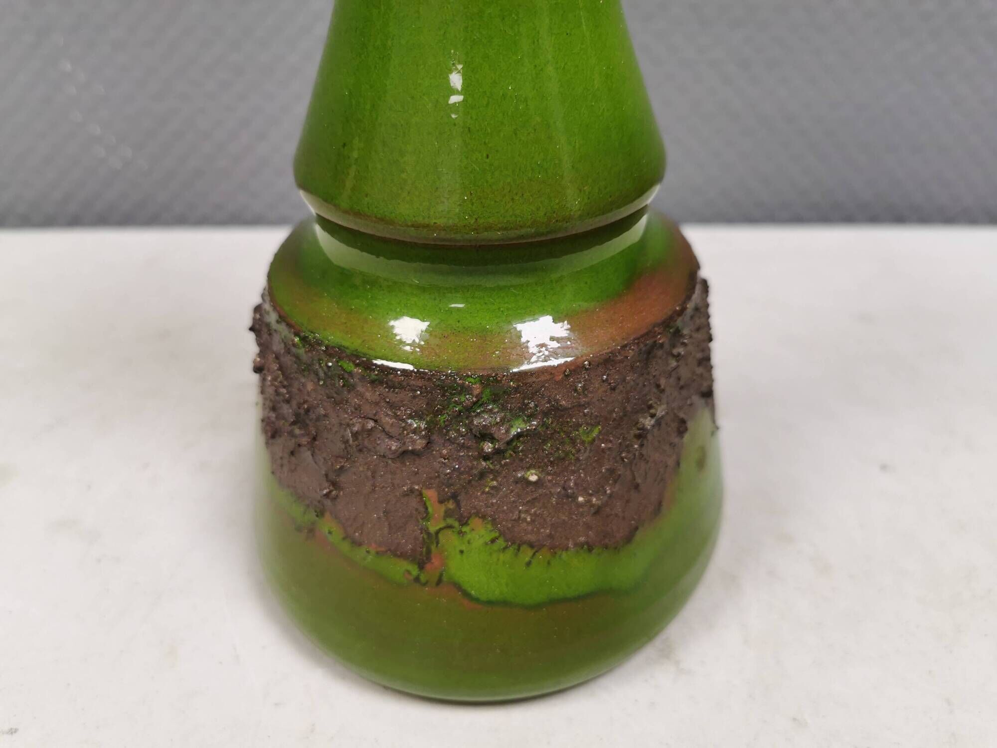 Lampe de table en émail vert de Bartholdy Ceramics, années 1960-70, Danemark.