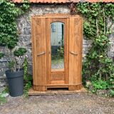 Parisian art deco wardrobe solid raw oak 1930