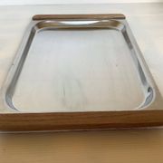 Wood and metal plateaus in Scandinavian style.
