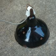 Suspension lampshade lacquered metal industrial style, retro 1950s