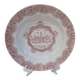 Grande assiette creuse terre de fer ou petit plat rond creux ancien Moulin des loups modèle Dentelle