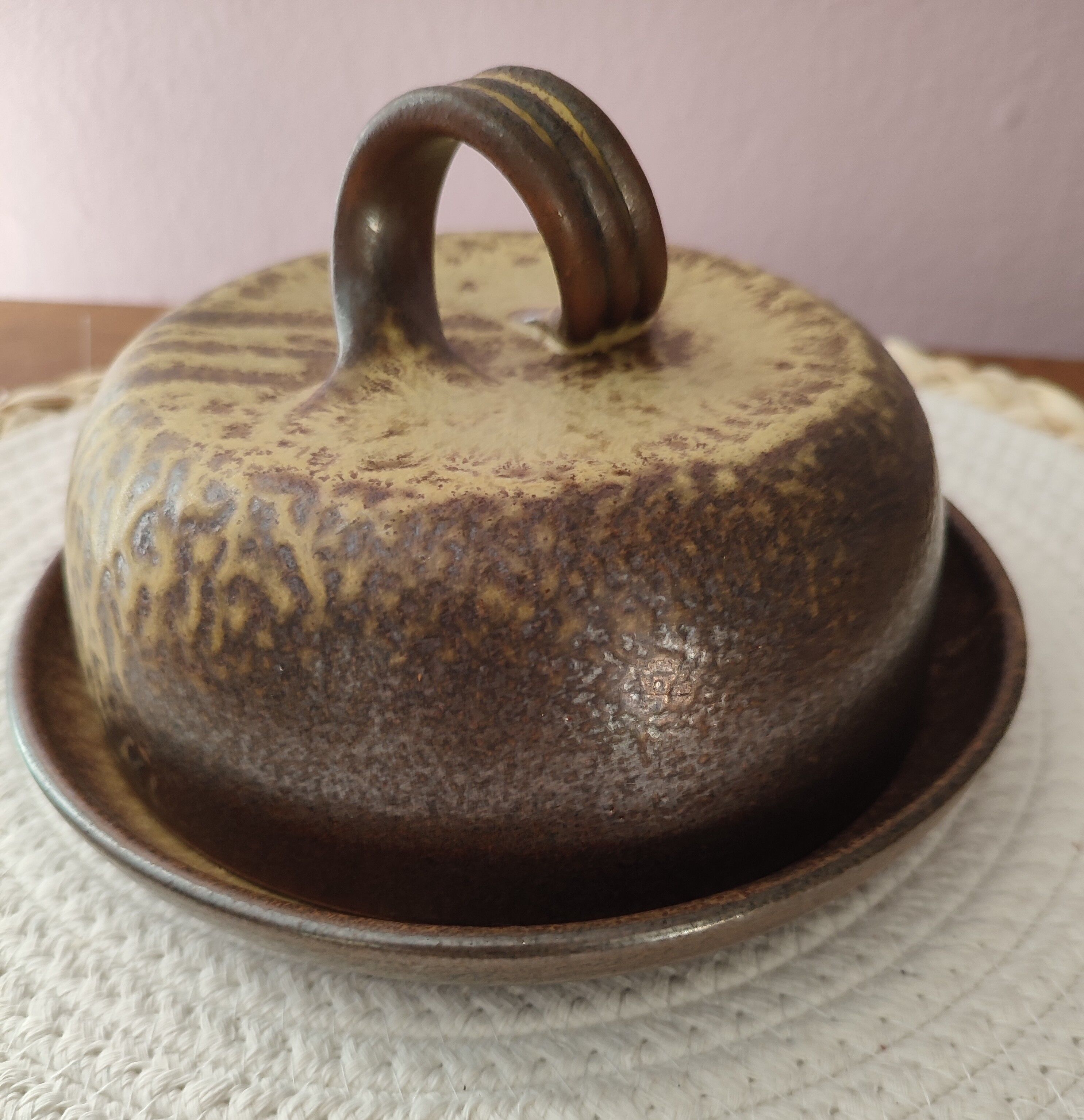Sandstone butter dish