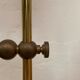 Bamboo rattan and brass pencil or split reed floor lamp, Italy 1980s