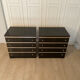 Wenge and silver bedside tables, Belgium, 1960