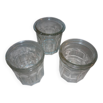 3 old jam jars of 375 ml
