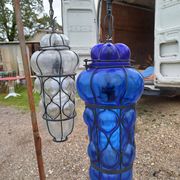 Pair of Blown Glass Suspensions