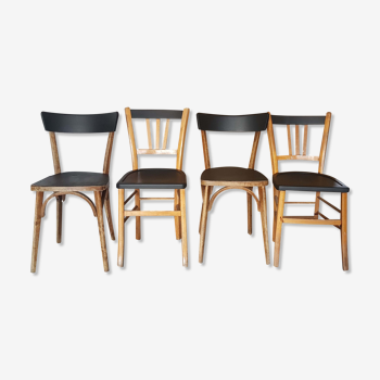 Ensemble 4 chaises bistrot