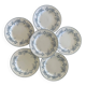 6 flat plates made of earthenware