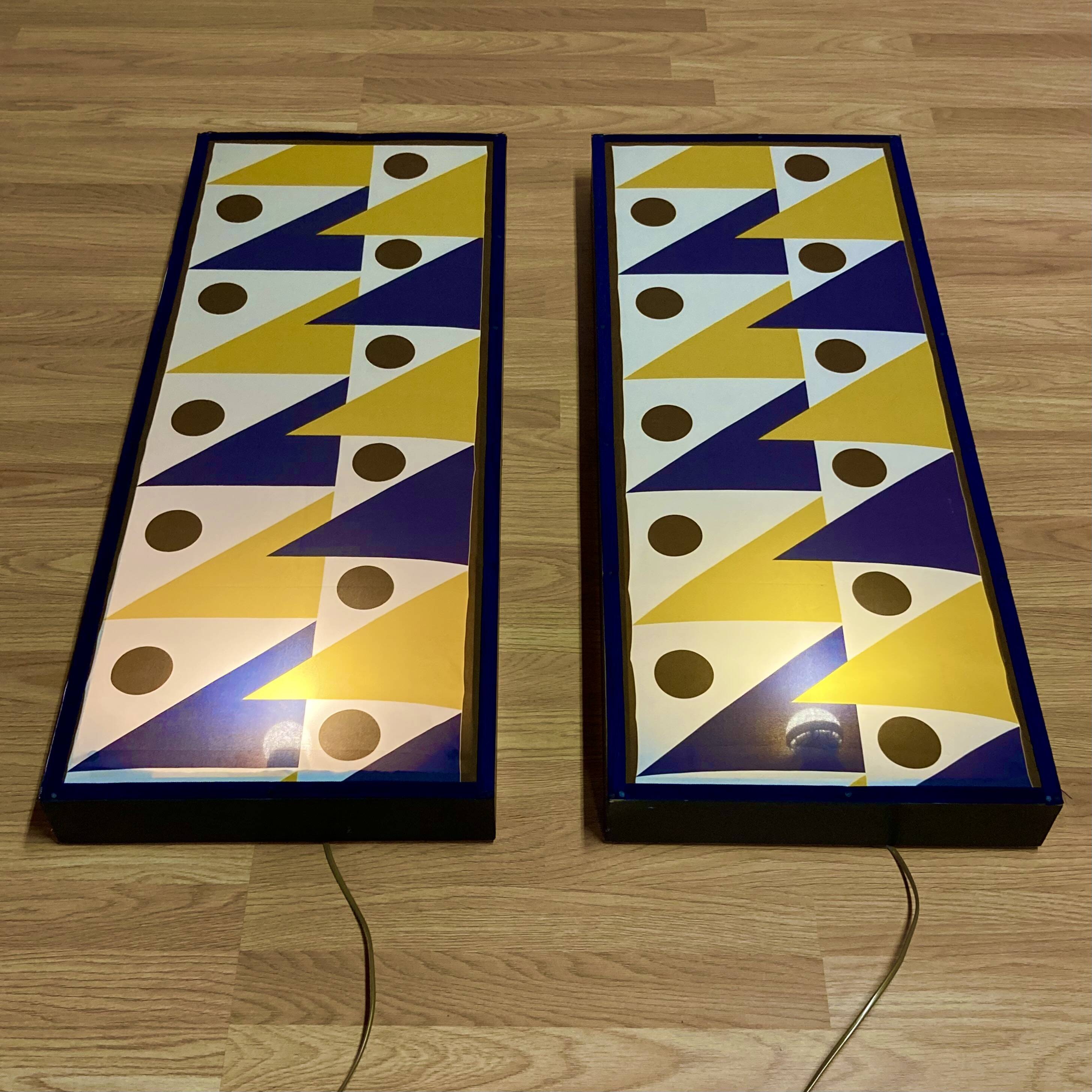 Pair of large "Scandinavian design" wall lights.