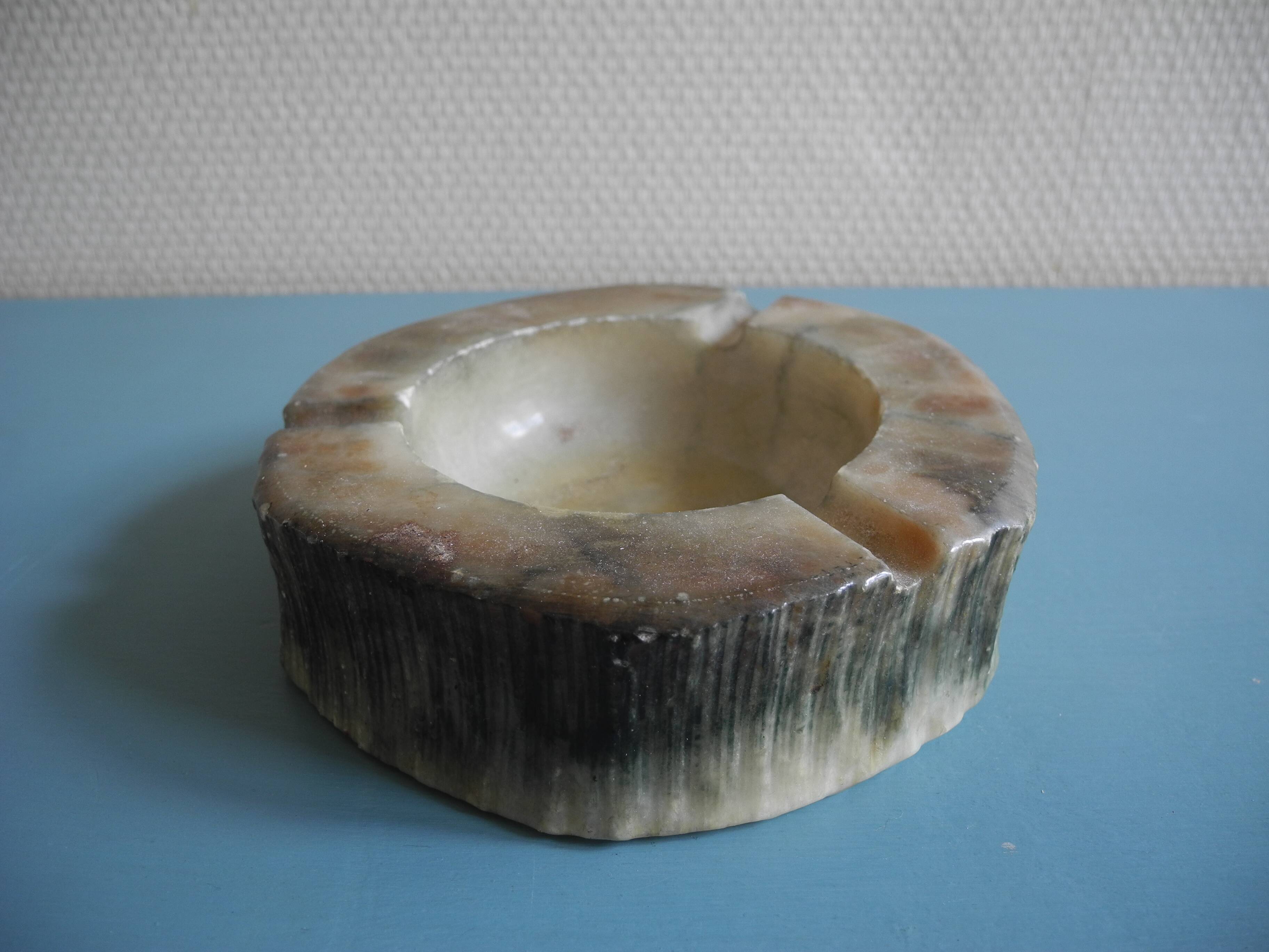 Old alabaster ashtray retro vintage decor alabaster ashtray 60s