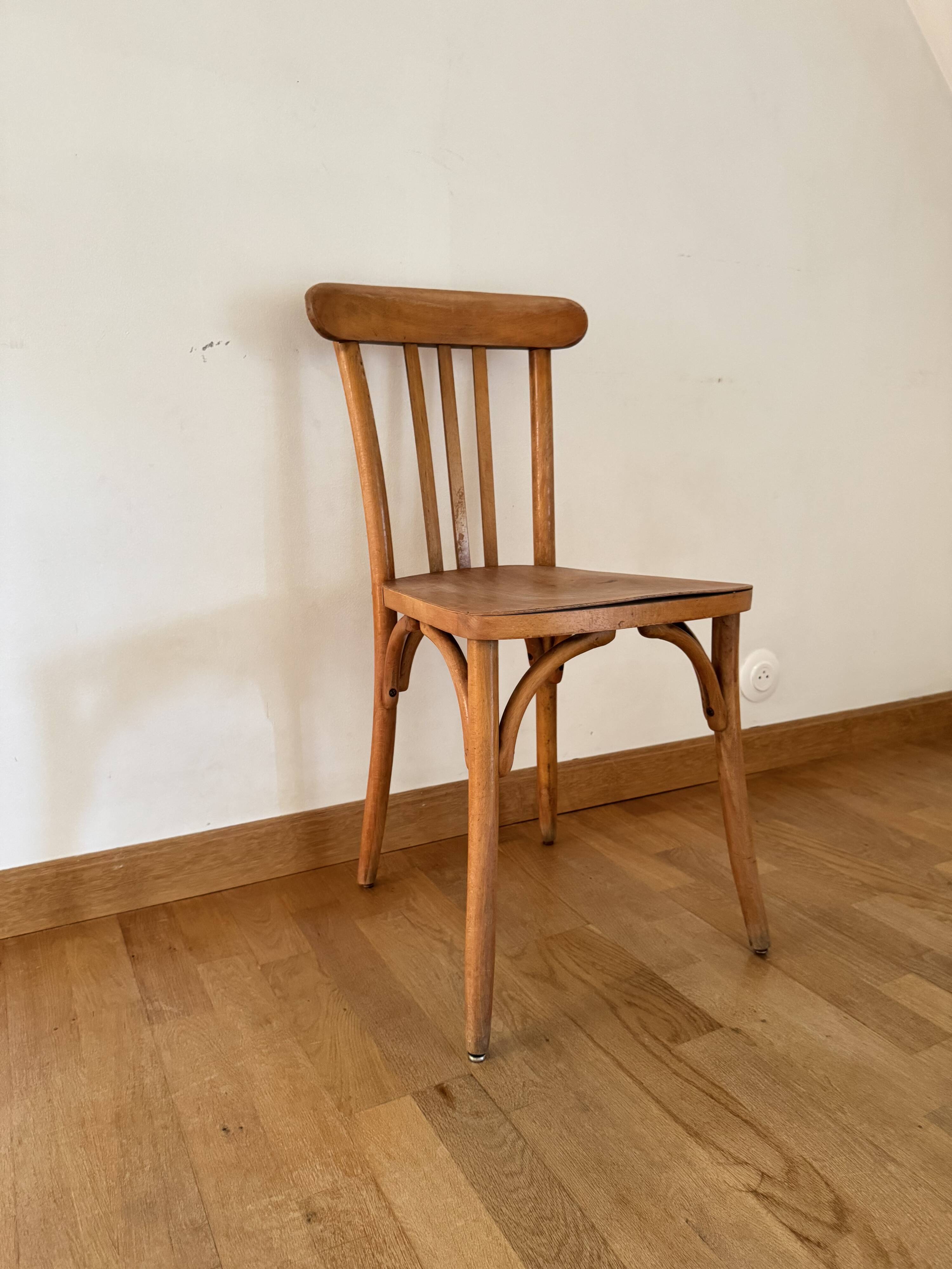Vintage wooden bistro chair