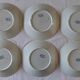 Lot 6 flat plates iron earth K&G Lunéville Platane series