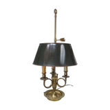 19th golden bronze bottle lamp with hunting cors