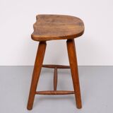 Rustic solid wood Stool 1950s Holland