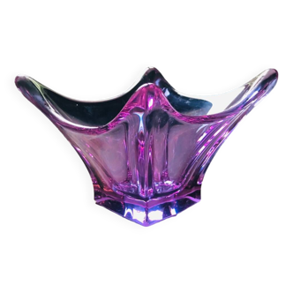 Coupe en verre violet vintage