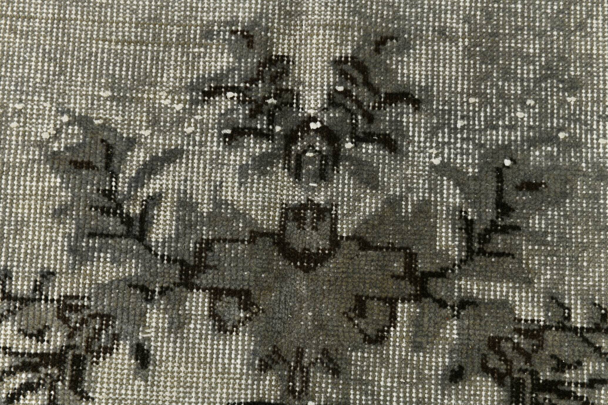 Gray & Black Oriental Vintage Rug, 220x317Cm