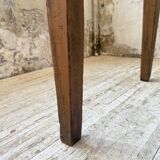 1950s oak farmhouse table with spindle legs