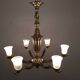 Art Deco bronze chandelier circa 1930