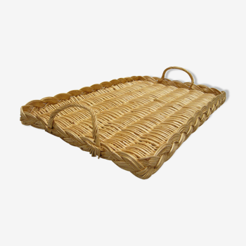 Cheese platter or vintage wicker cake dish