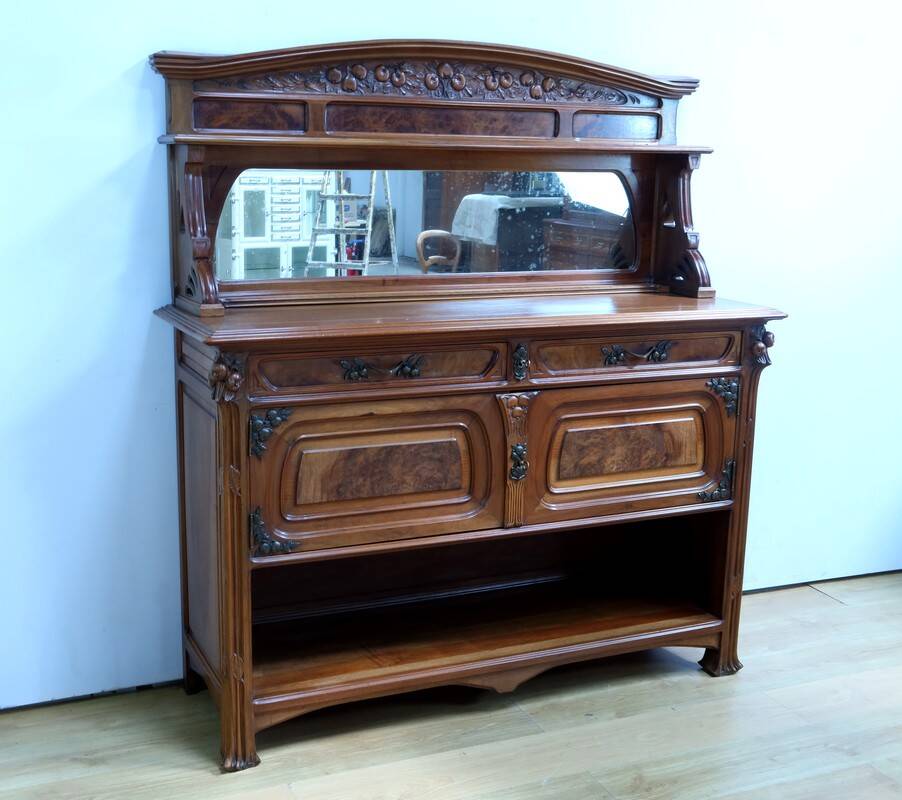 Walnut Sideboard, Art Nouveau – 1900