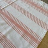Nappe ancienne rose et blanche