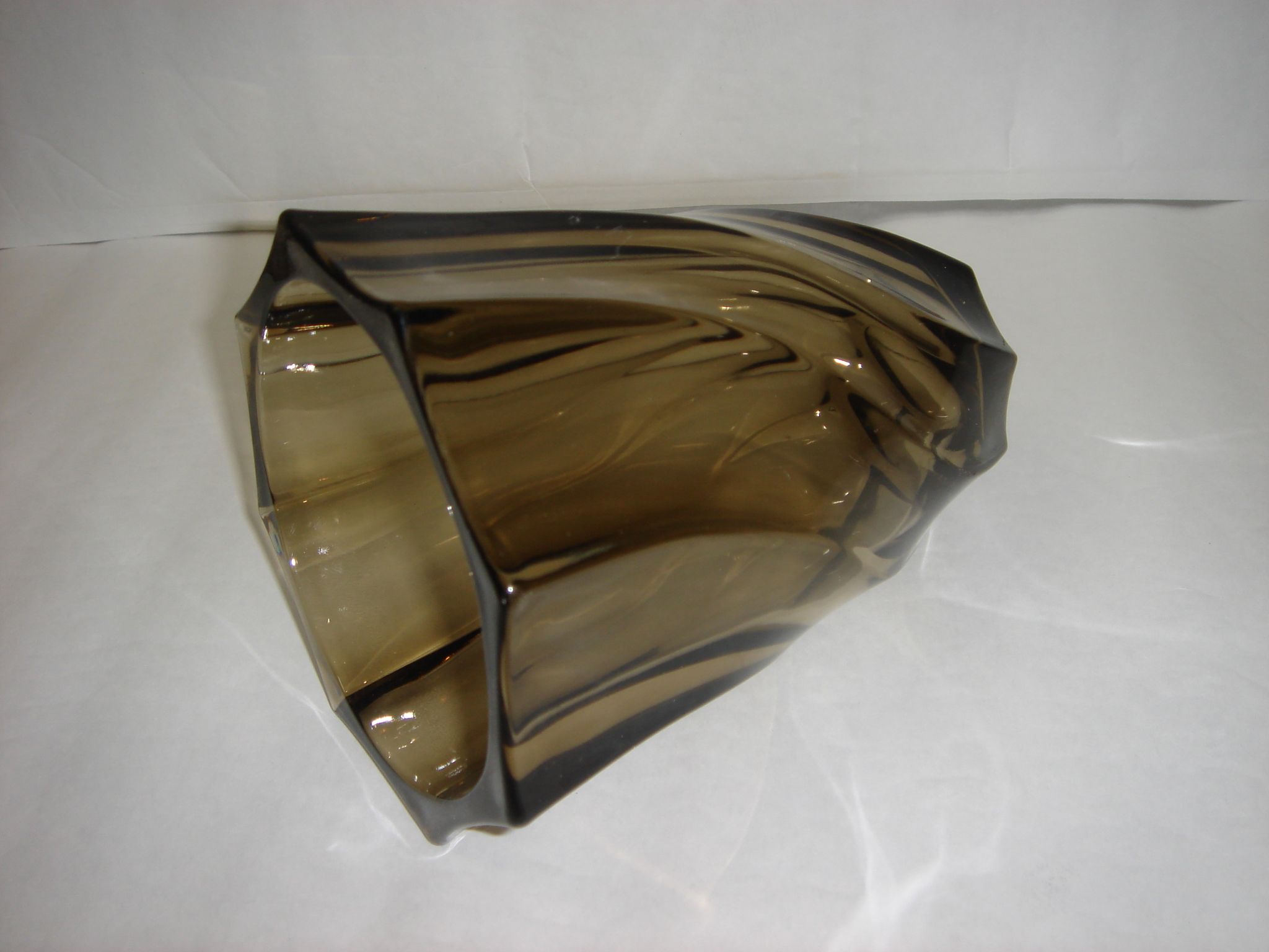 Art deco glass vase smoked from the years 1940/50