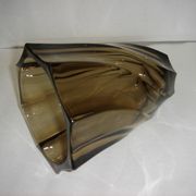 Vase art déco en verre fumé datant des années 1940/50