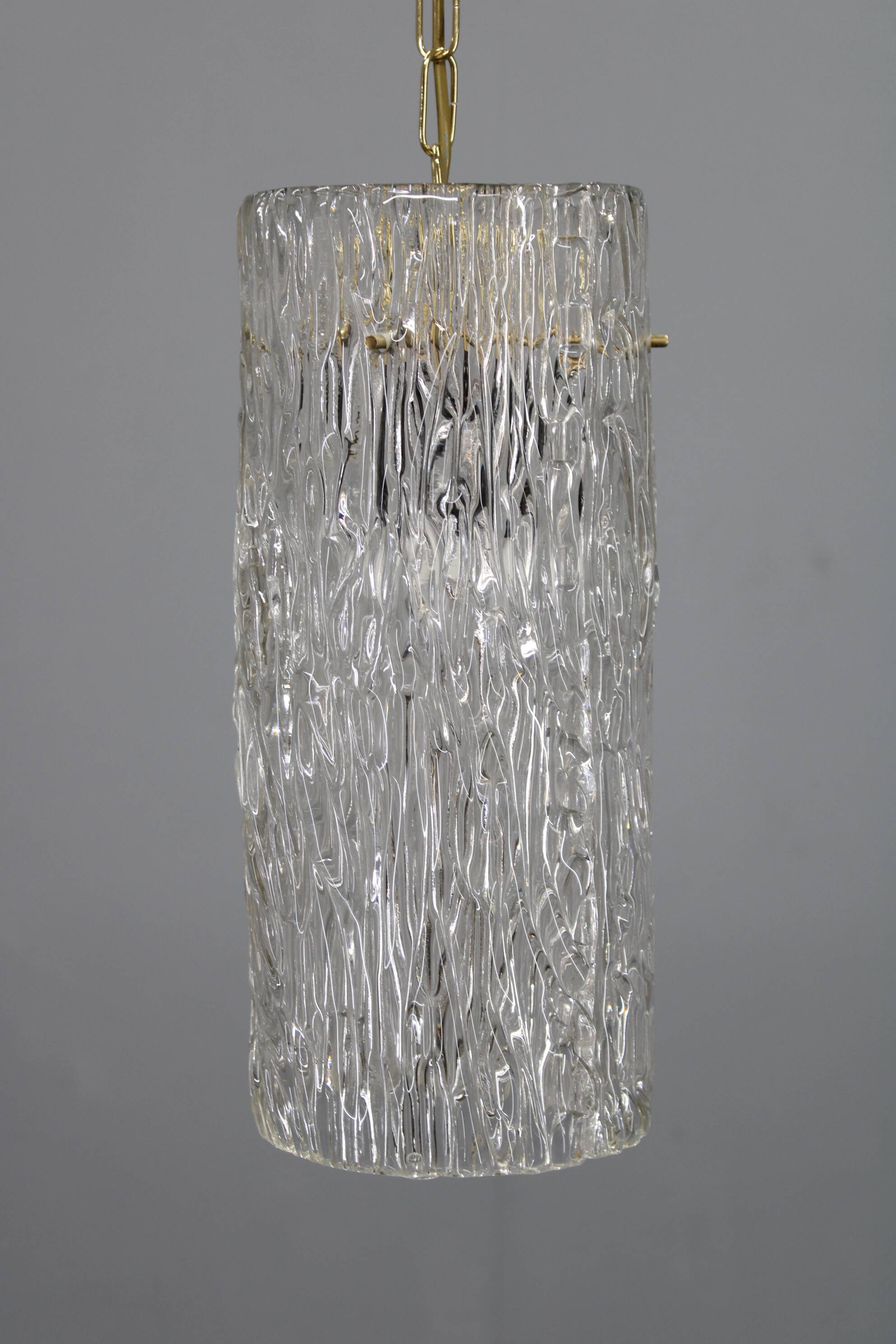 Swedish glass pendant light by Carl Fagerlund for Orrefors, 1960s