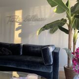 Blue velvet sofa nv gallery