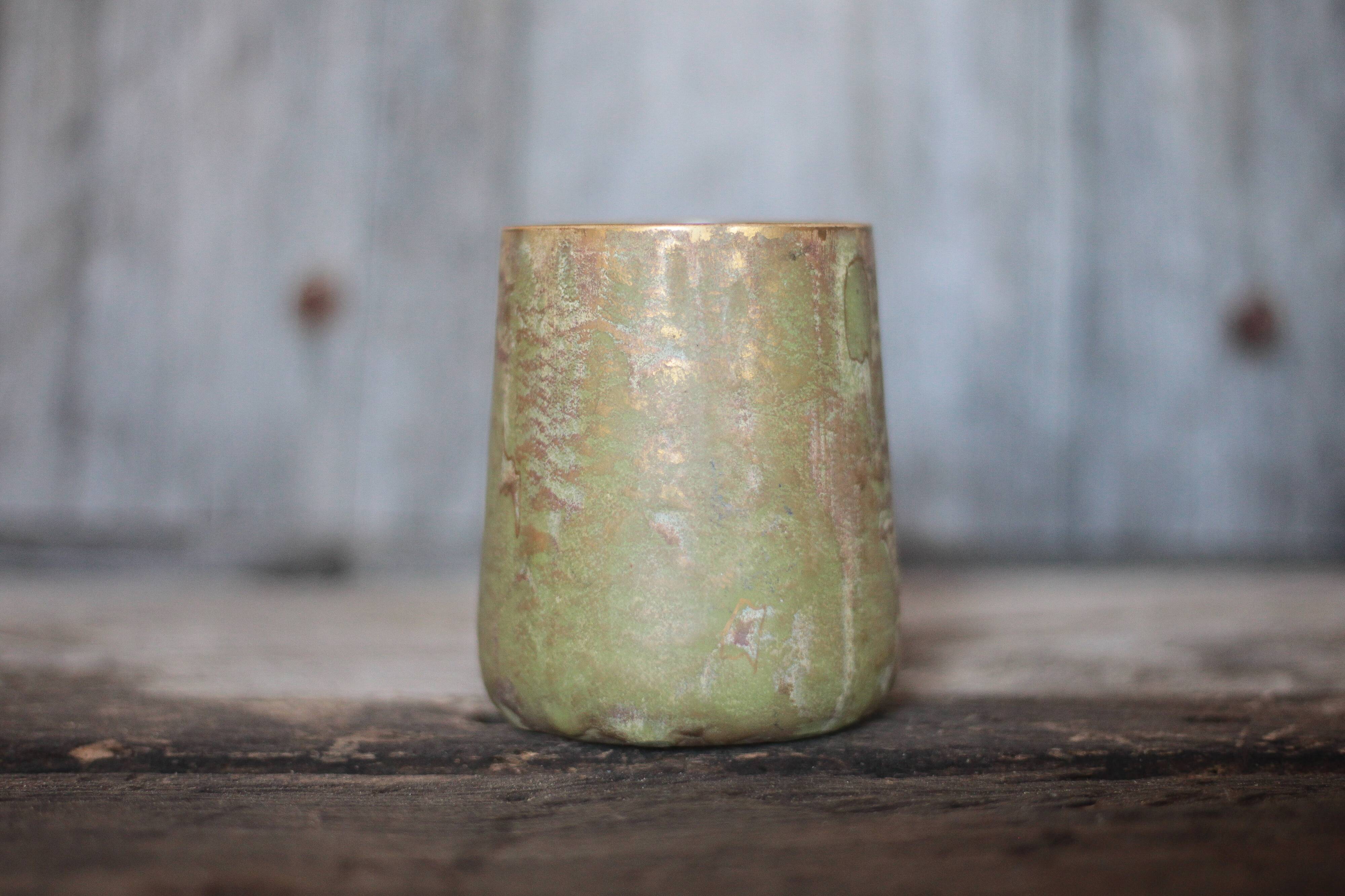 Vase from Yvelines in stoneware with enamel decoration featuring tree-like drips, 1900.