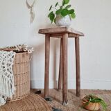 Wooden stool - wooden harness workshop look brutalist