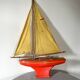 Tirot 401 wooden basin sailboat, vintage toy