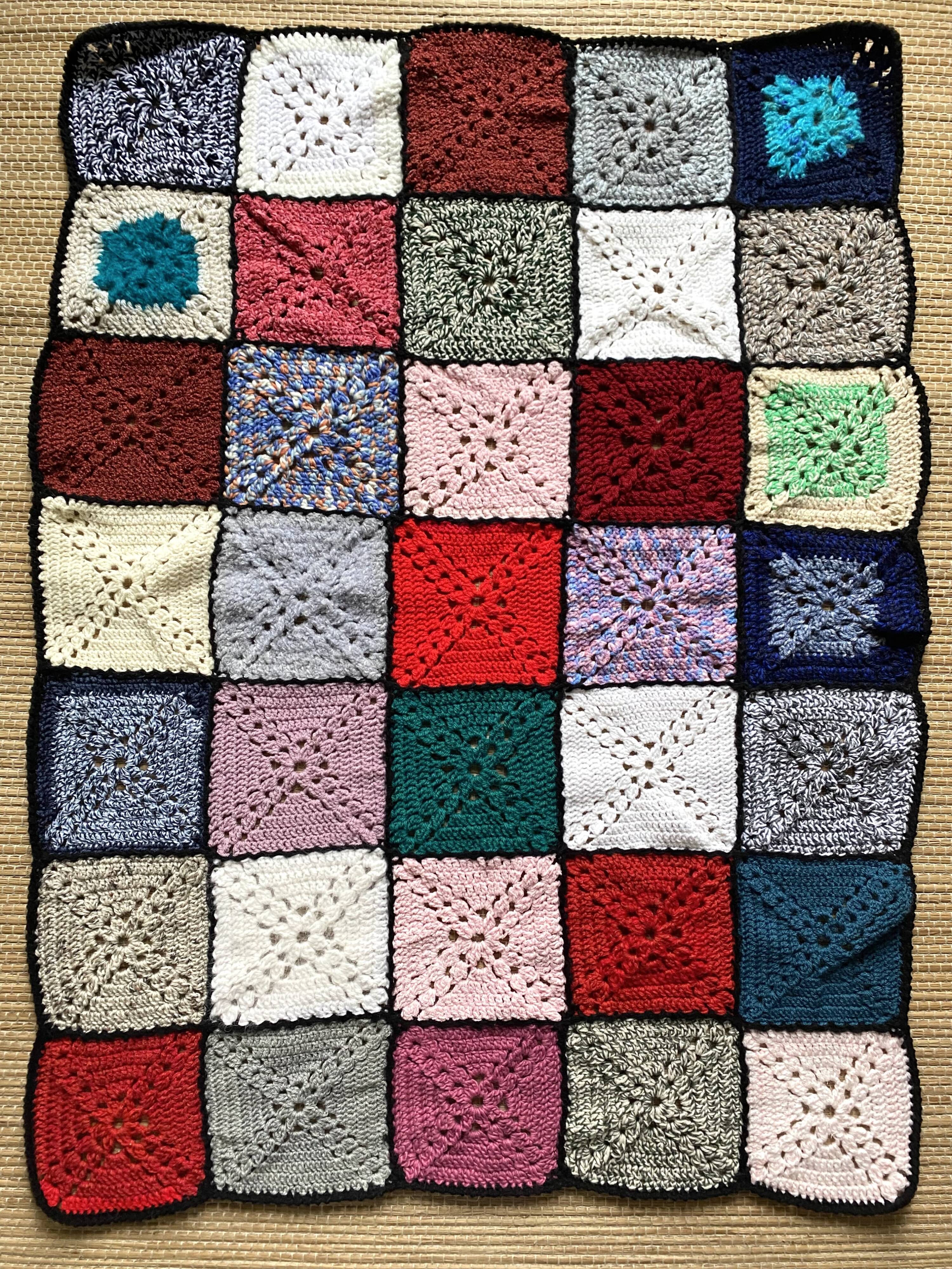 Plaid granny crochet