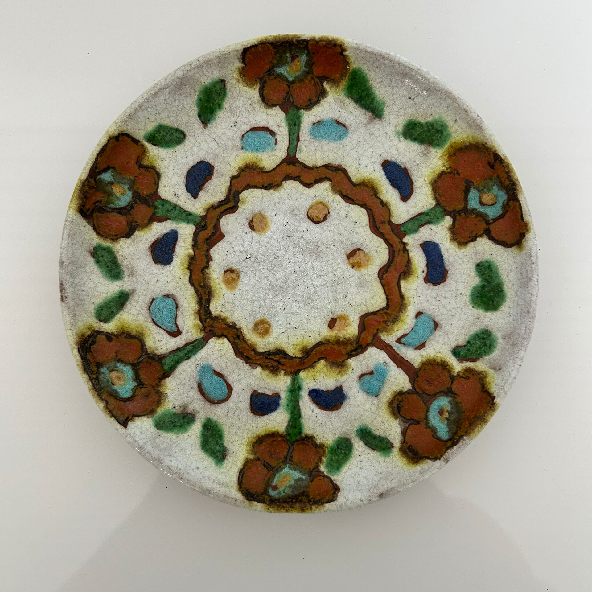 Flowered plate signed