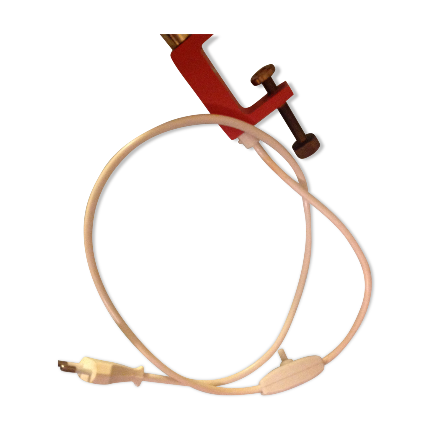 Orange articulated lamp vintage 60/70