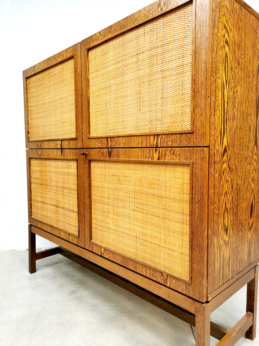 Midcentury design rattan cabinet ‘Bohemian chique’