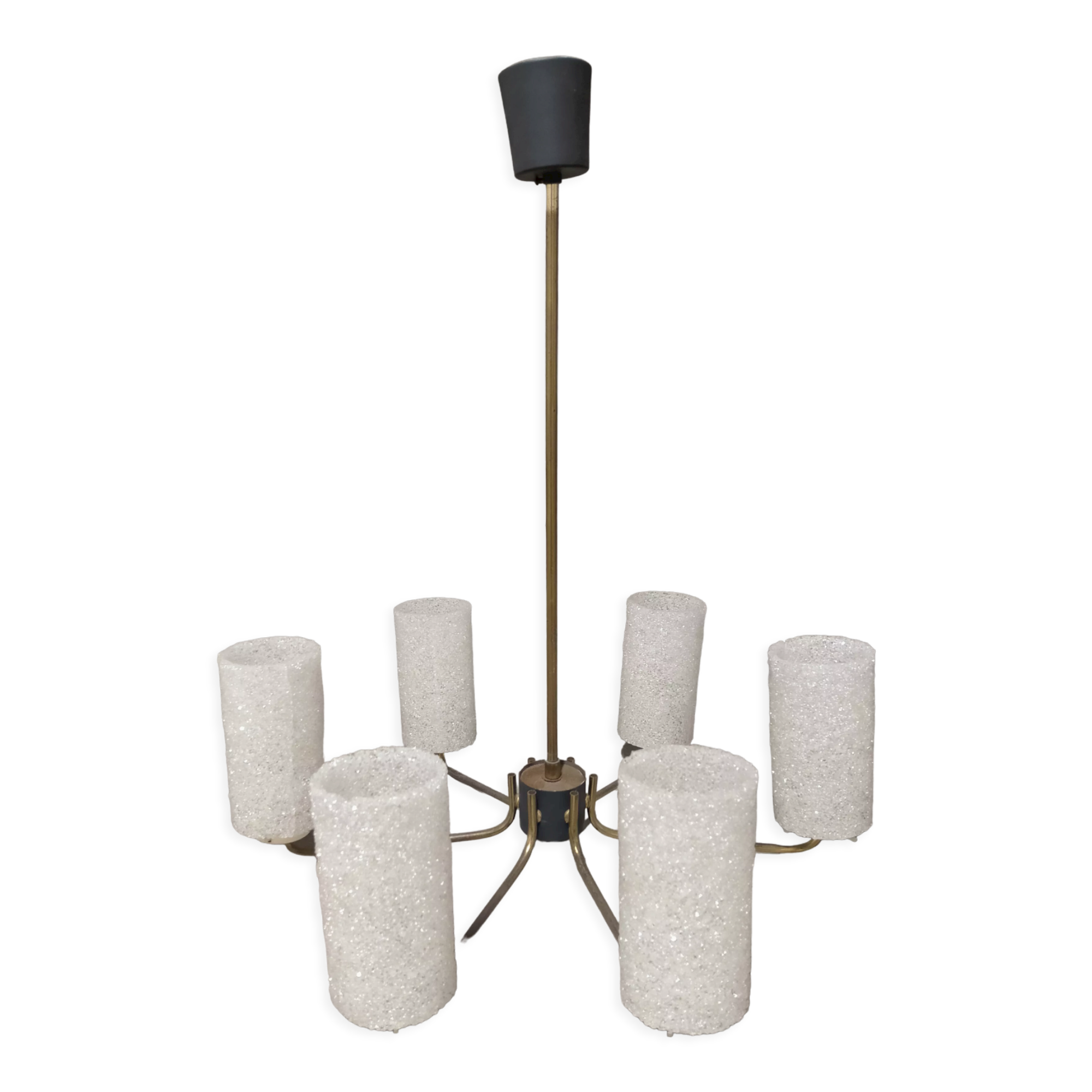 Perspex chandelier with 6 arms of light 1960s